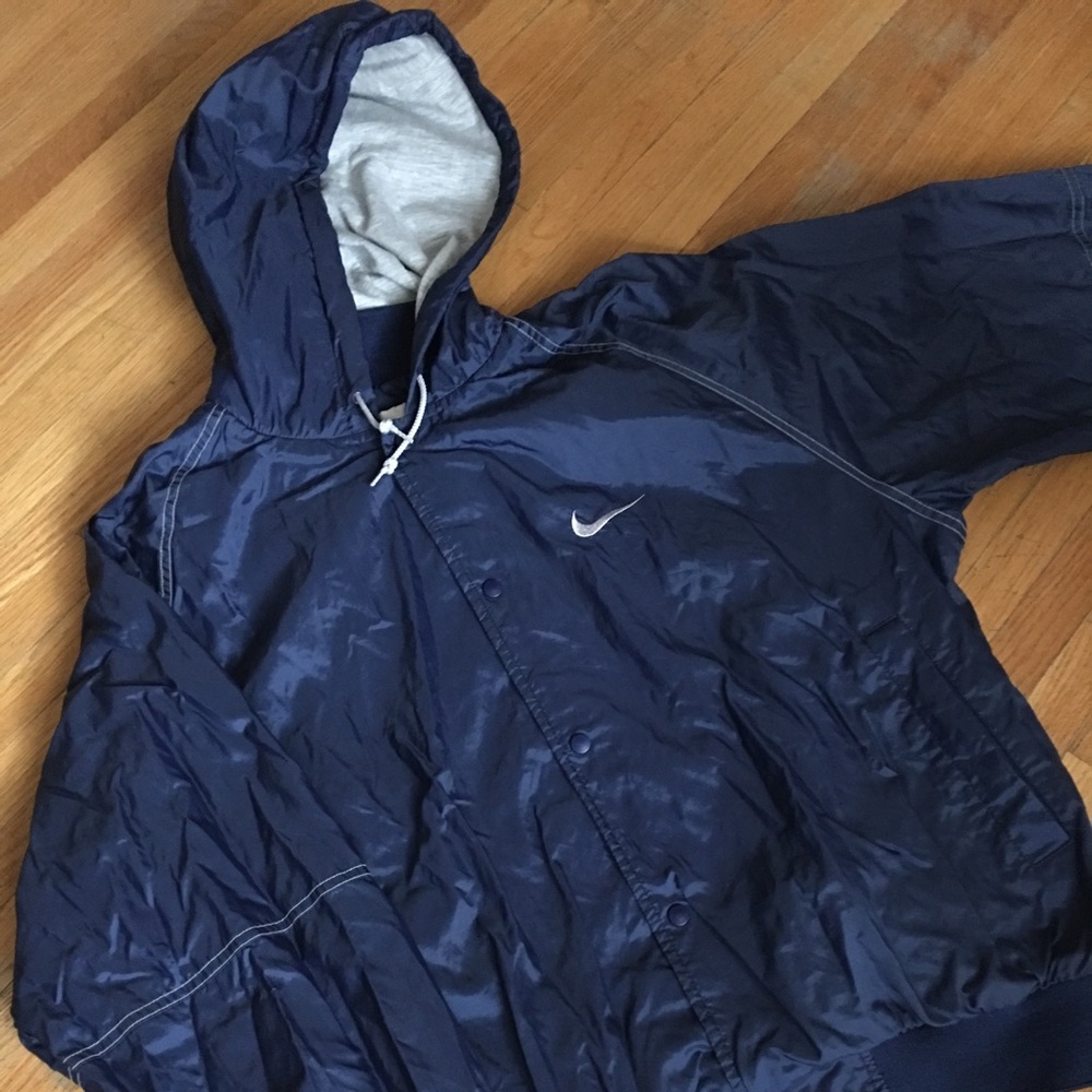 Nike Hooded Jacket - Navy - Medium